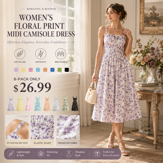 Women's floral print midi dress